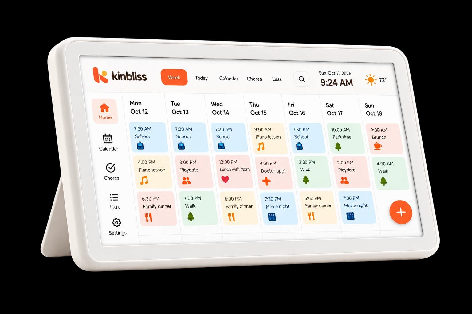 Le calendrier — Visualisation conceptuelle du produit