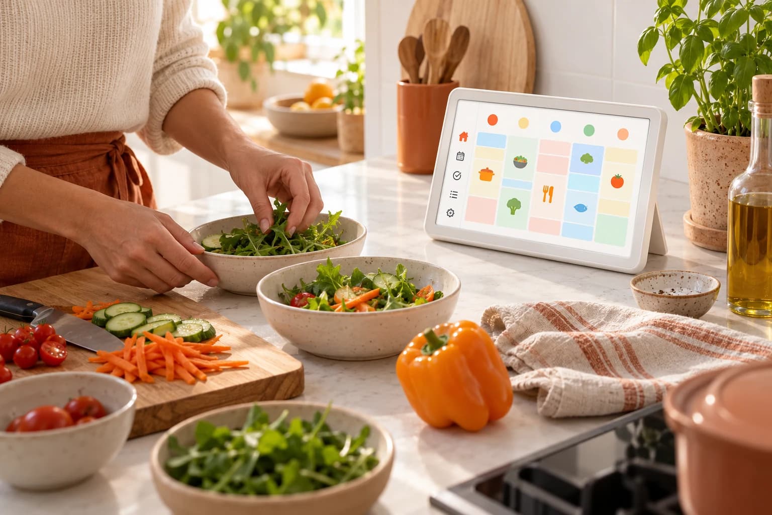 Das Abendessen beginnt mit einem Plan. — Designvorschau · Funktionen und technische Daten noch offen
